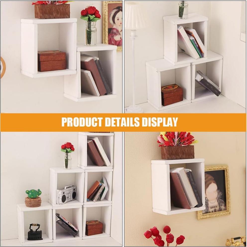 Estante de Almacenamiento Miniatura TOYANDONA 5x4.2 cm Blanco