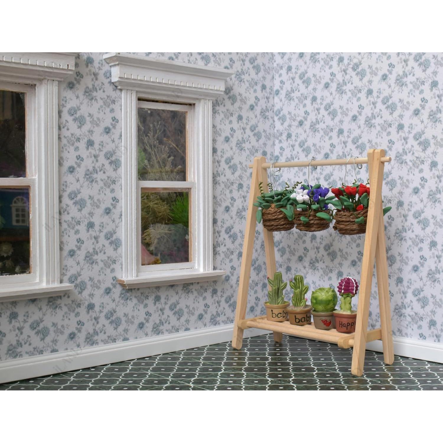 Estante Plegable iLAND con 6 Perchas Miniatura 1/12