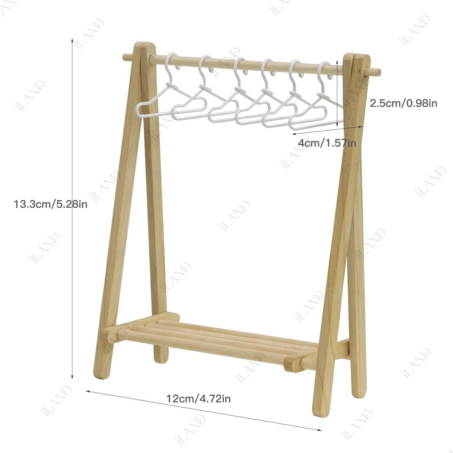 Estante Plegable iLAND con 6 Perchas Miniatura 1/12