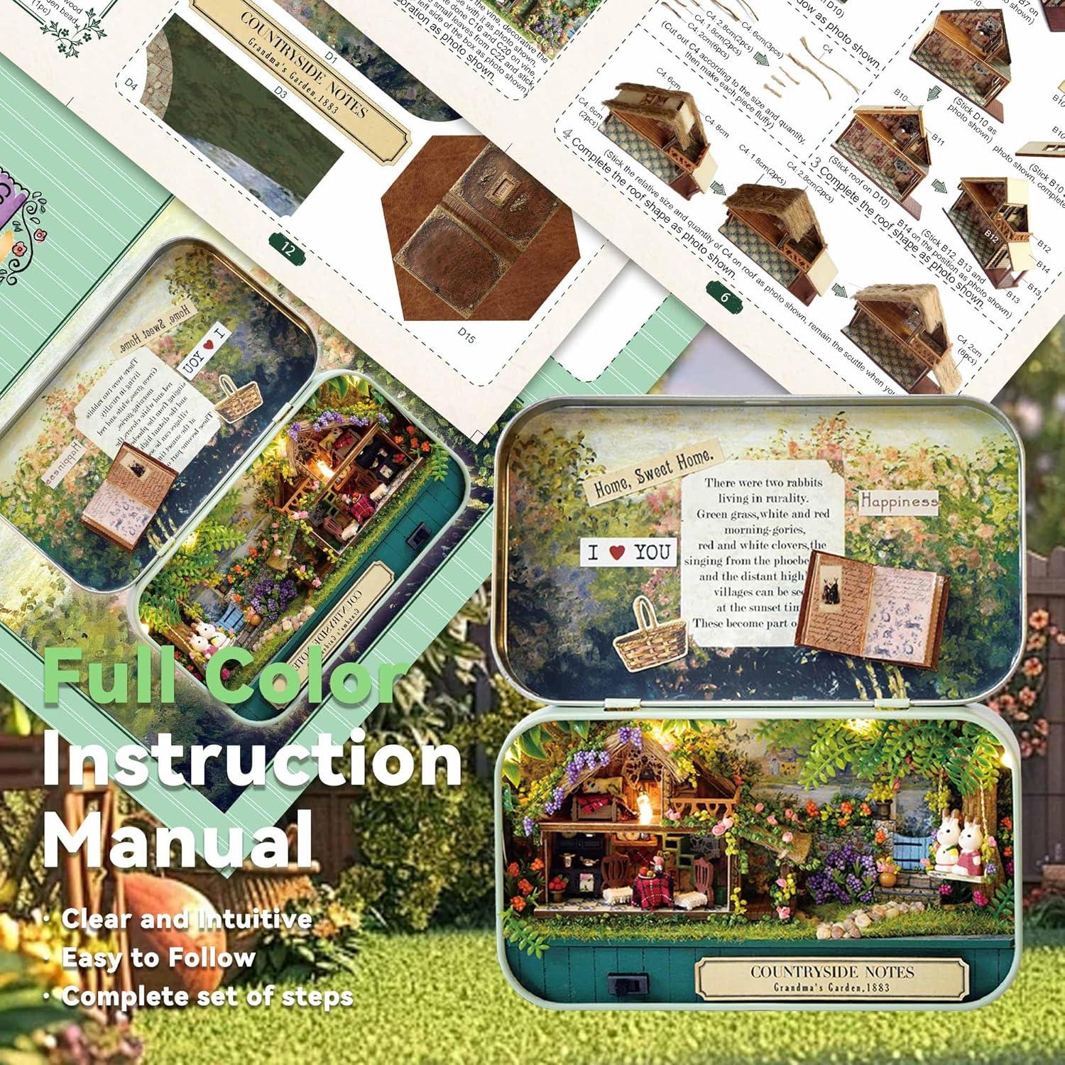 Kit Casa de Muñecas Miniatura Flever DIY con Muebles 14 cm