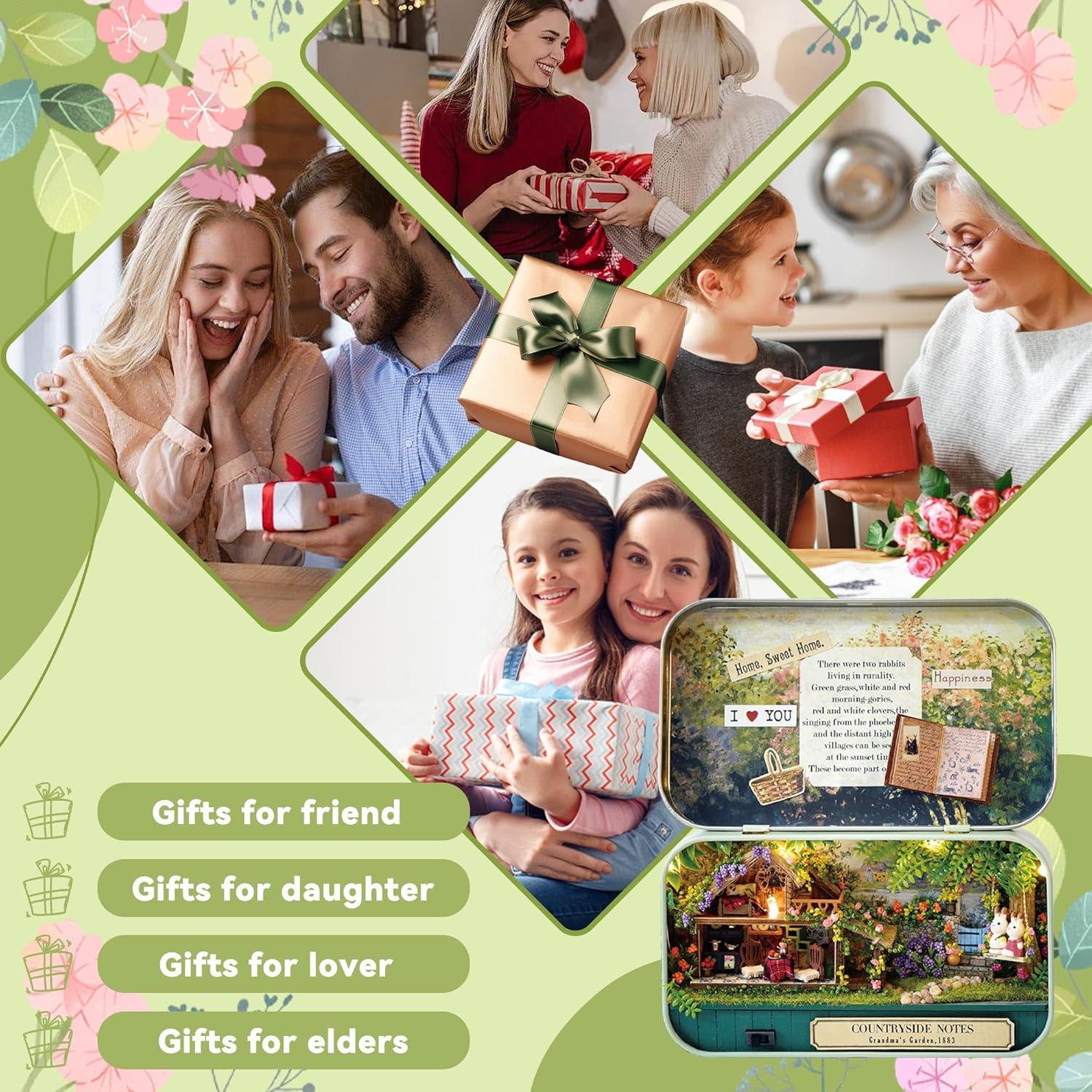 Kit Casa de Muñecas Miniatura Flever DIY con Muebles 14 cm