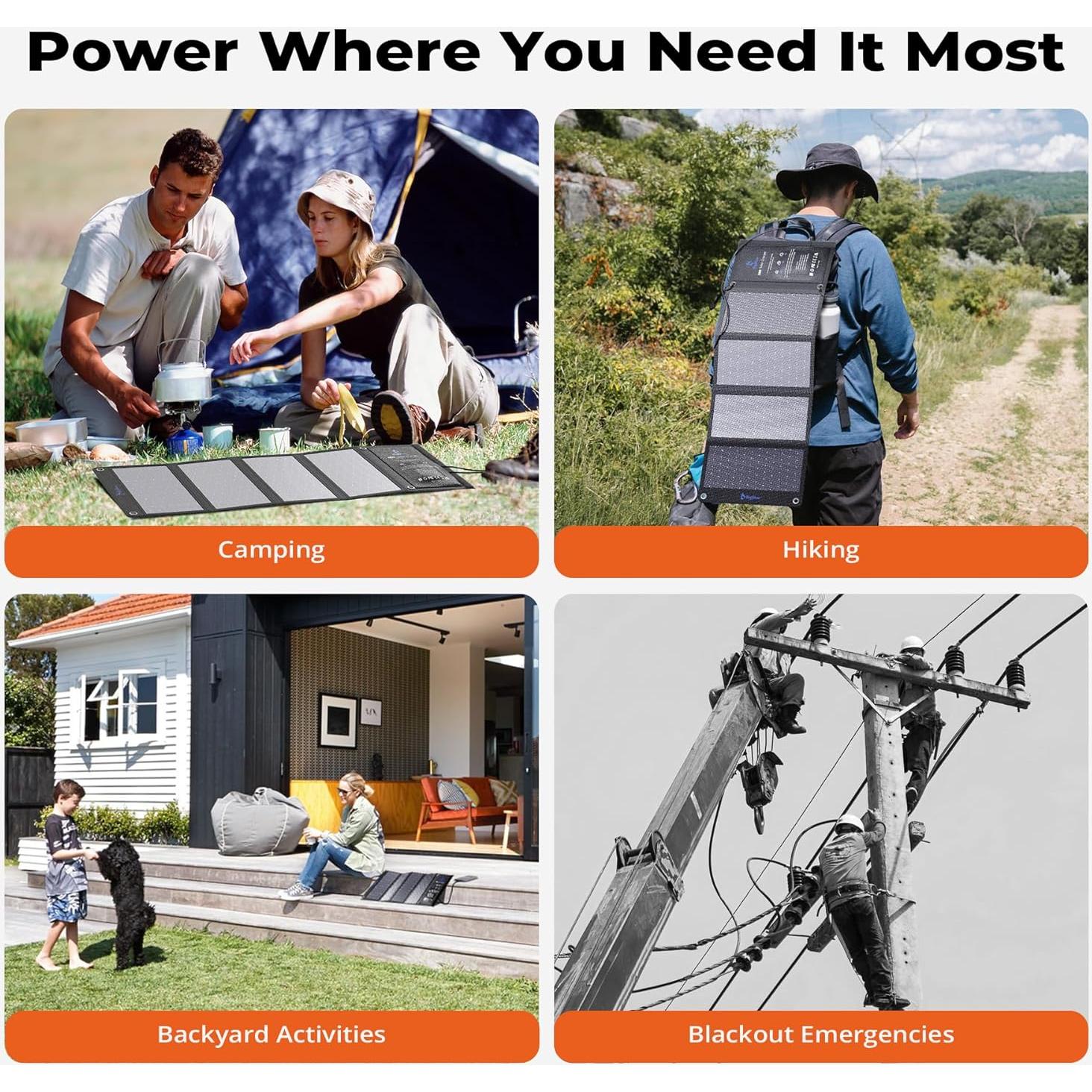 Cargador Solar BigBlue 28W 3 Puertos USB Plegable Camping