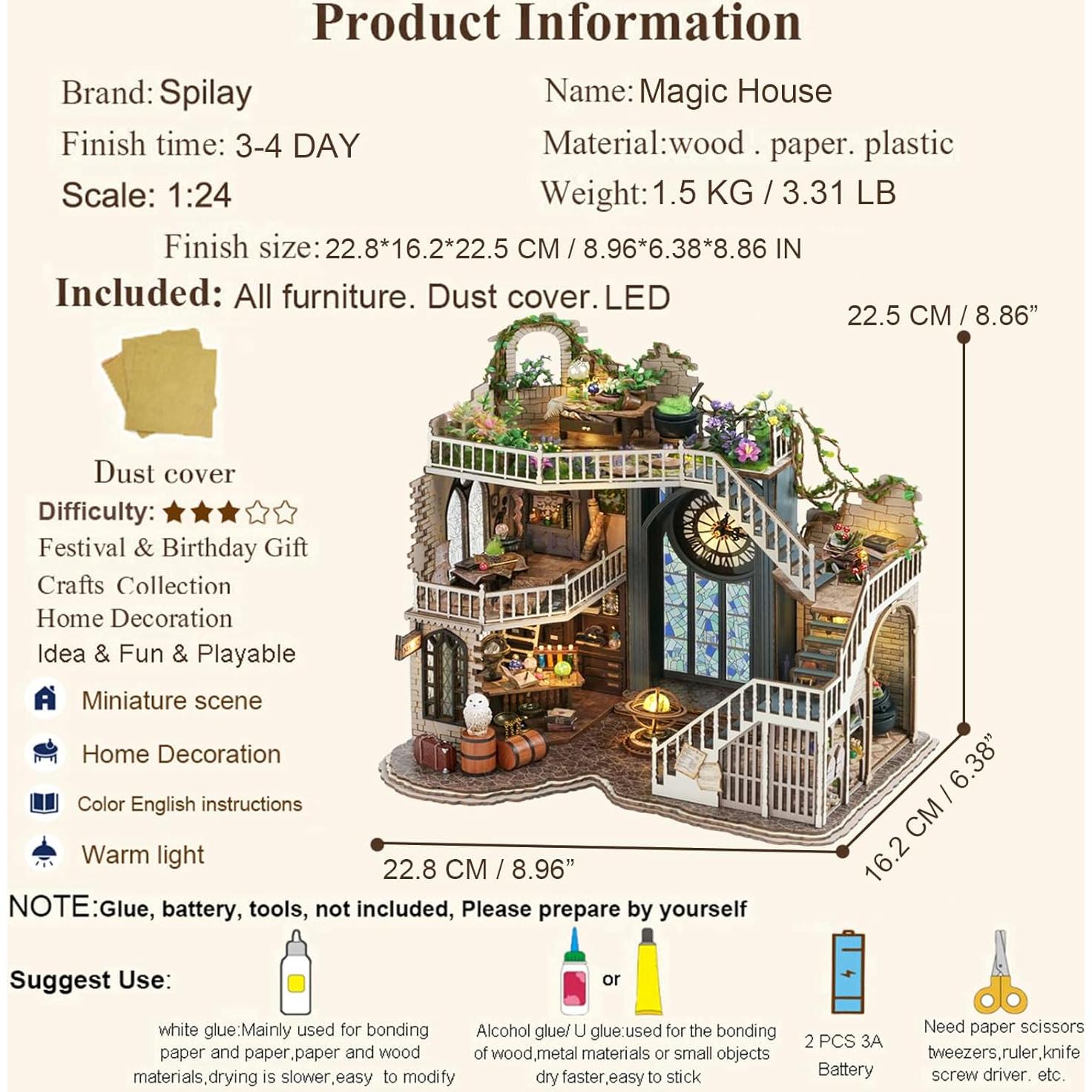 Kit Casa de Muñecas Miniatura Spilay LV003 1:24 DIY