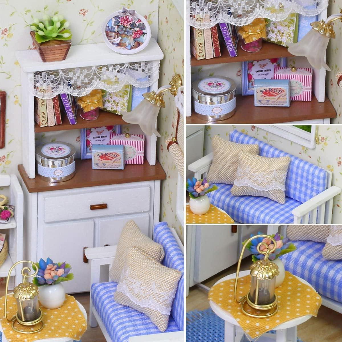 Kit Casa de Muñecas Miniatura DIY TuKIIE Madera 17.1x11.6cm