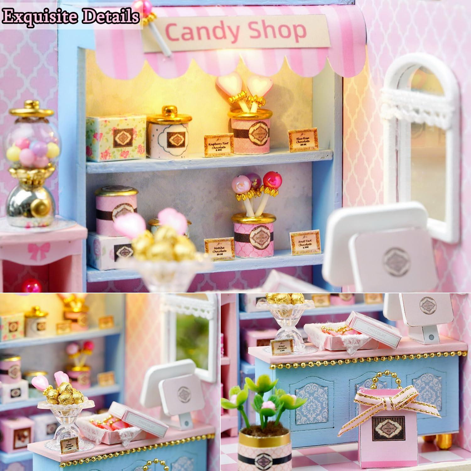 Kit Casa de Muñecas Miniatura DIY TuKIIE Madera Dulce Sabor