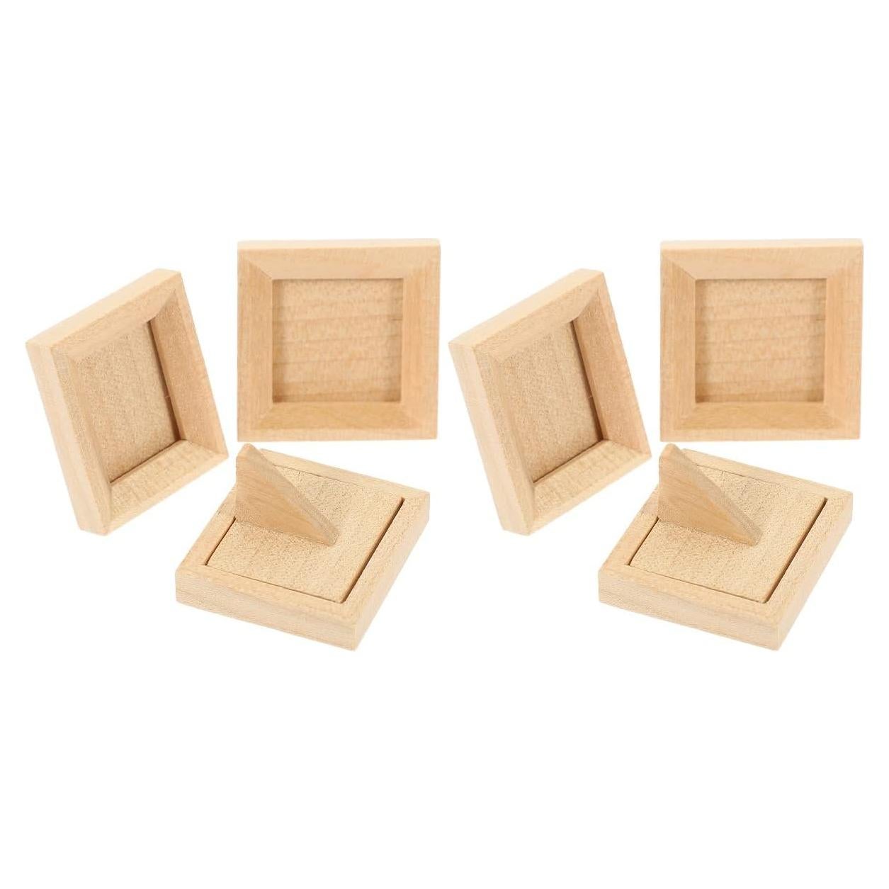 LUOZZY 6 Marcos de Foto Miniatura de Madera para Manualidades