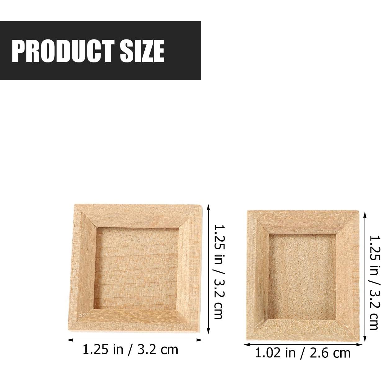 LUOZZY 6 Marcos de Foto Miniatura de Madera para Manualidades