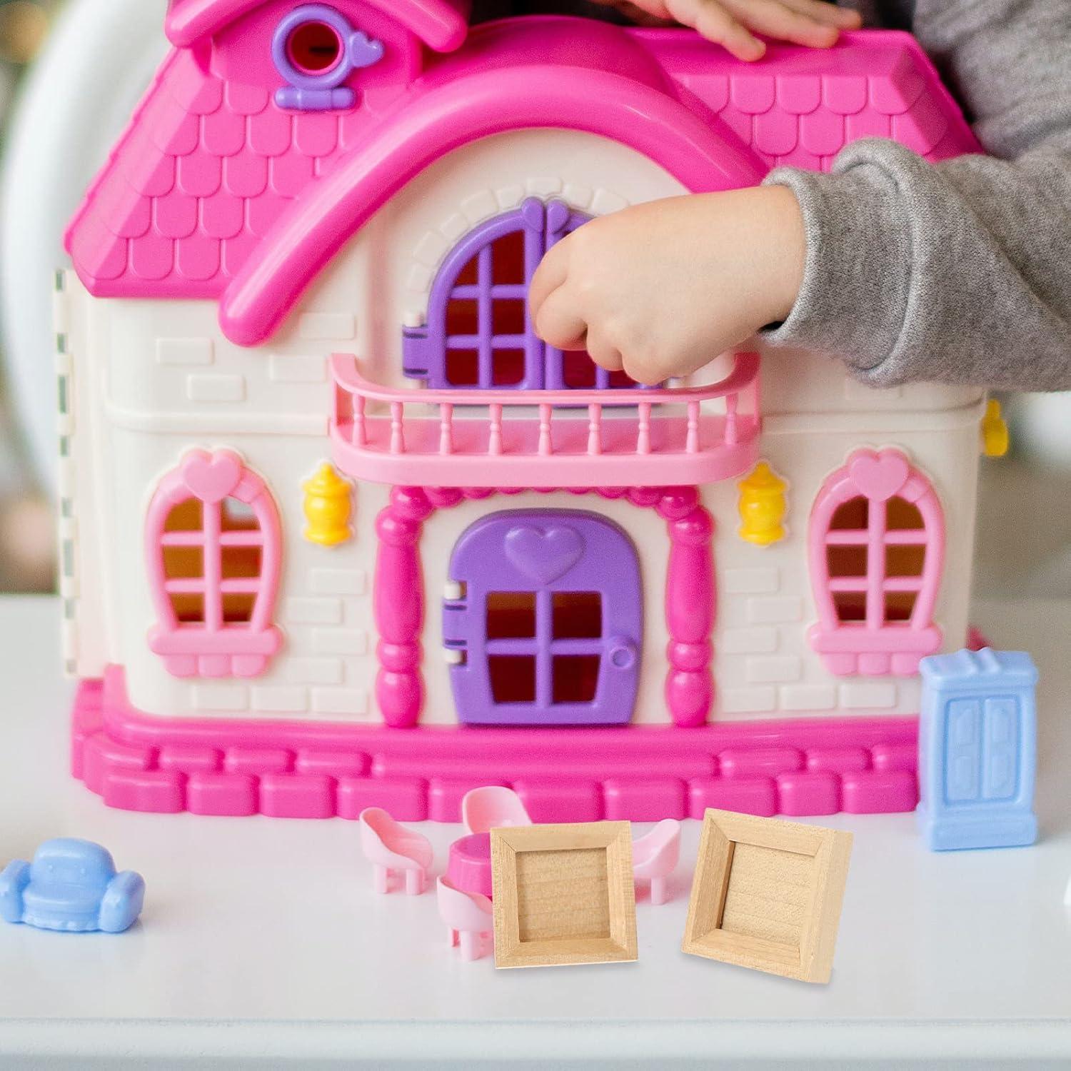 LUOZZY 6 Marcos de Foto Miniatura de Madera para Manualidades