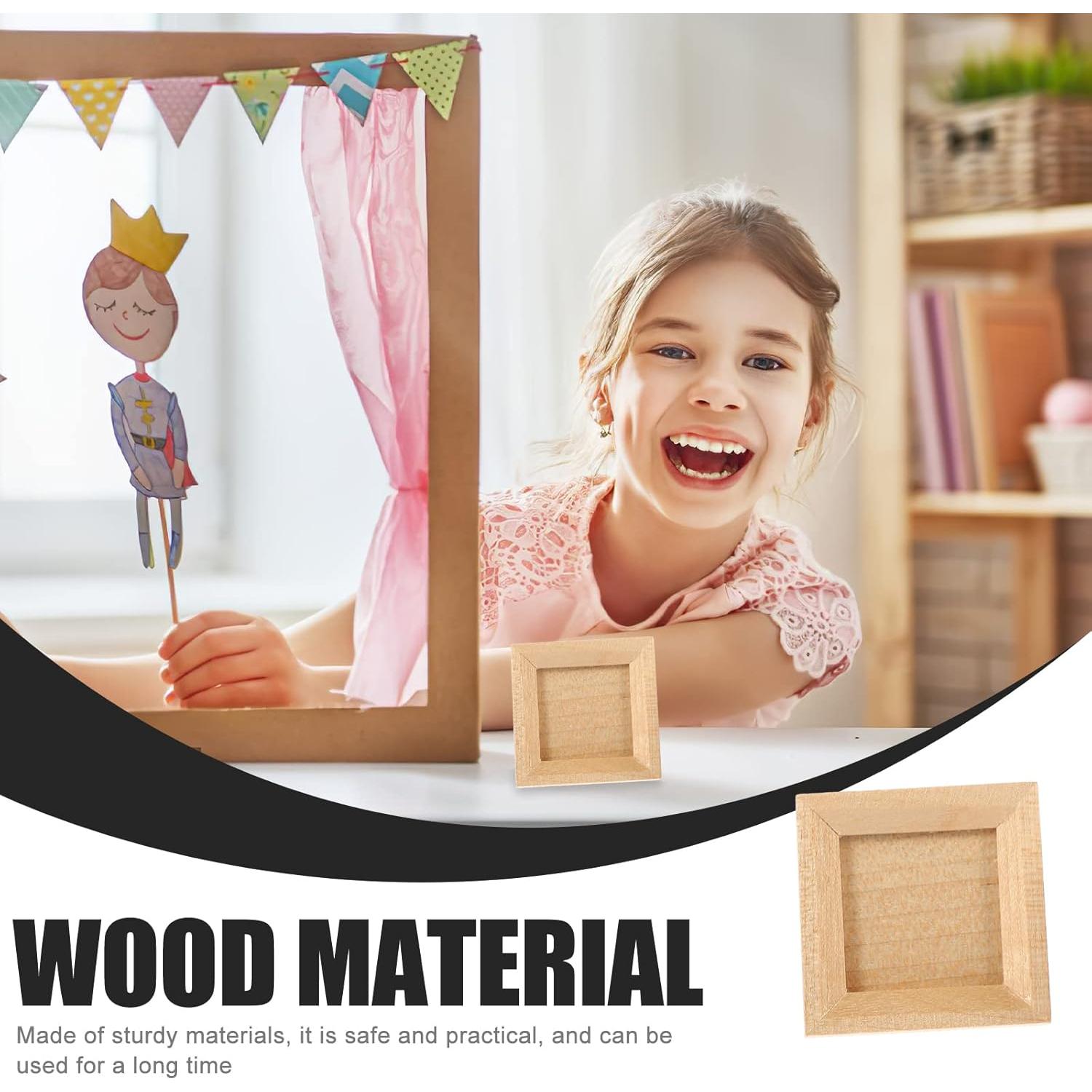 LUOZZY 6 Marcos de Foto Miniatura de Madera para Manualidades