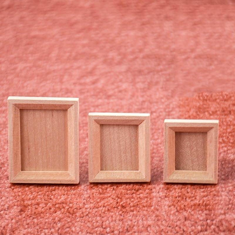 LUOZZY 6 Marcos de Foto Miniatura de Madera para Manualidades