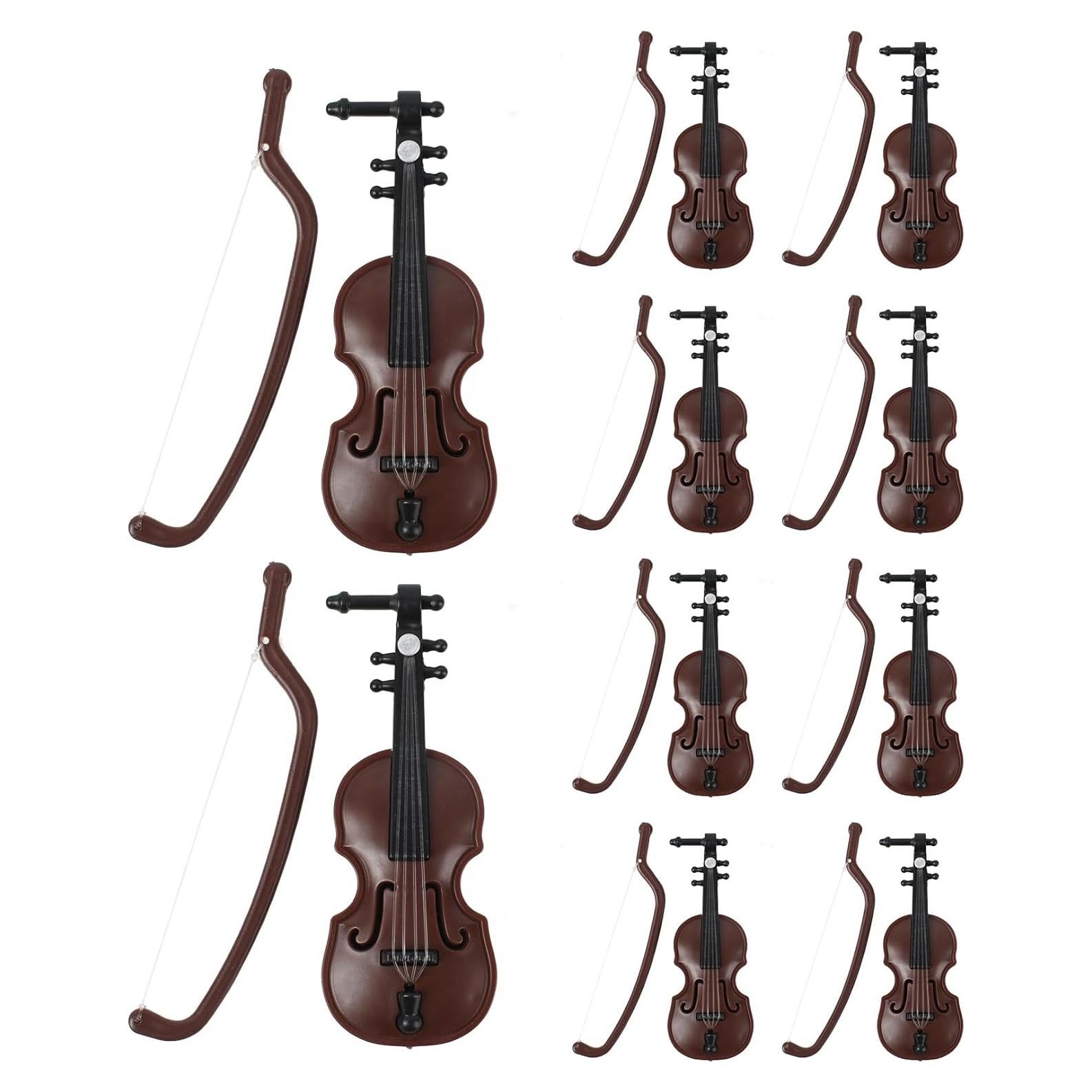 Violín Miniatura HUIANER 8,26x3,18 cm Accesorio Casa Muñecas