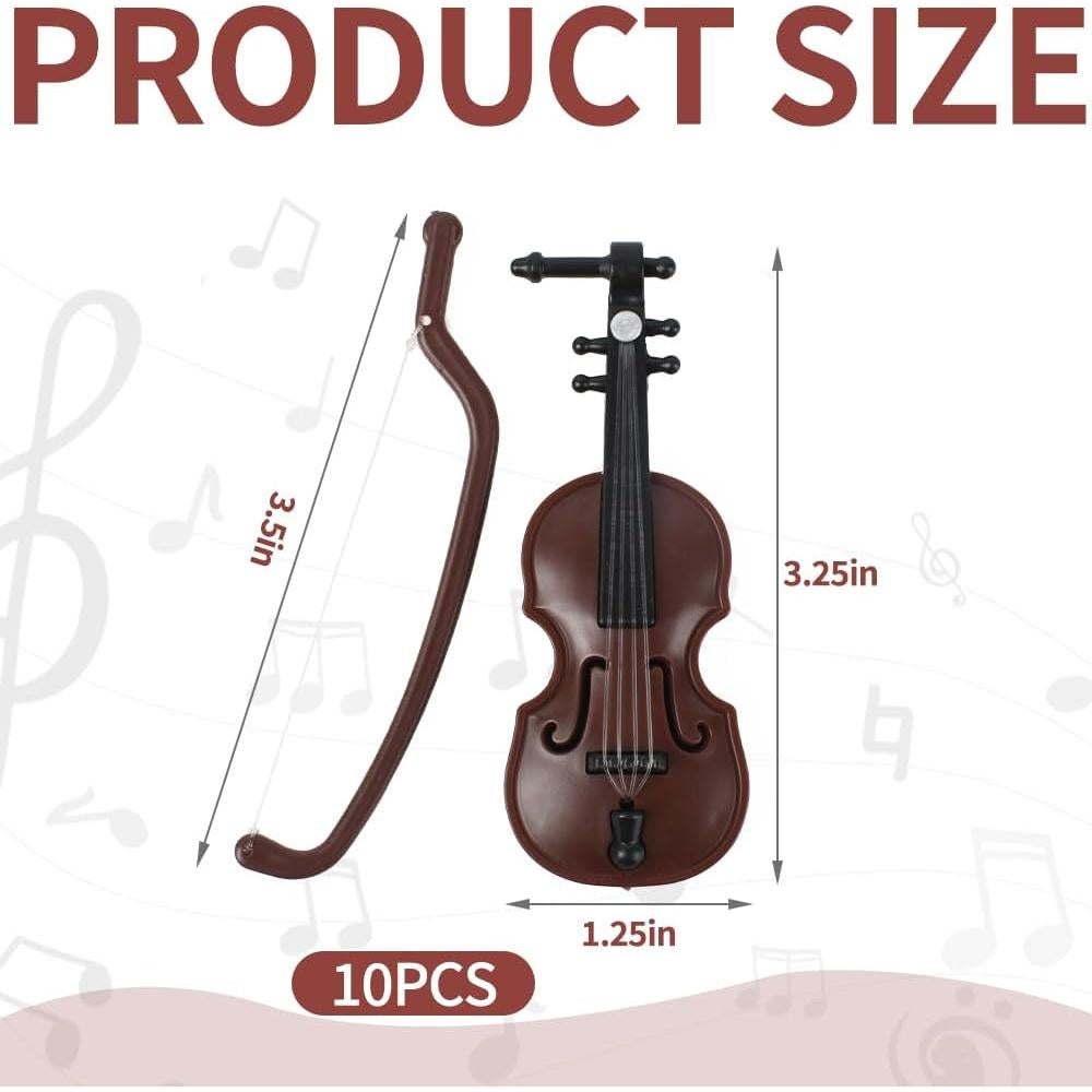 Violín Miniatura HUIANER 8,26x3,18 cm Accesorio Casa Muñecas