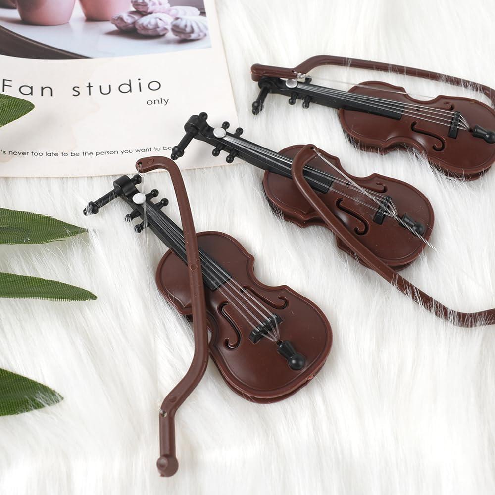 Violín Miniatura HUIANER 8,26x3,18 cm Accesorio Casa Muñecas