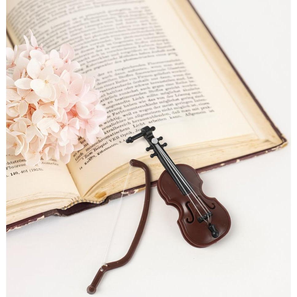 Violín Miniatura HUIANER 8,26x3,18 cm Accesorio Casa Muñecas