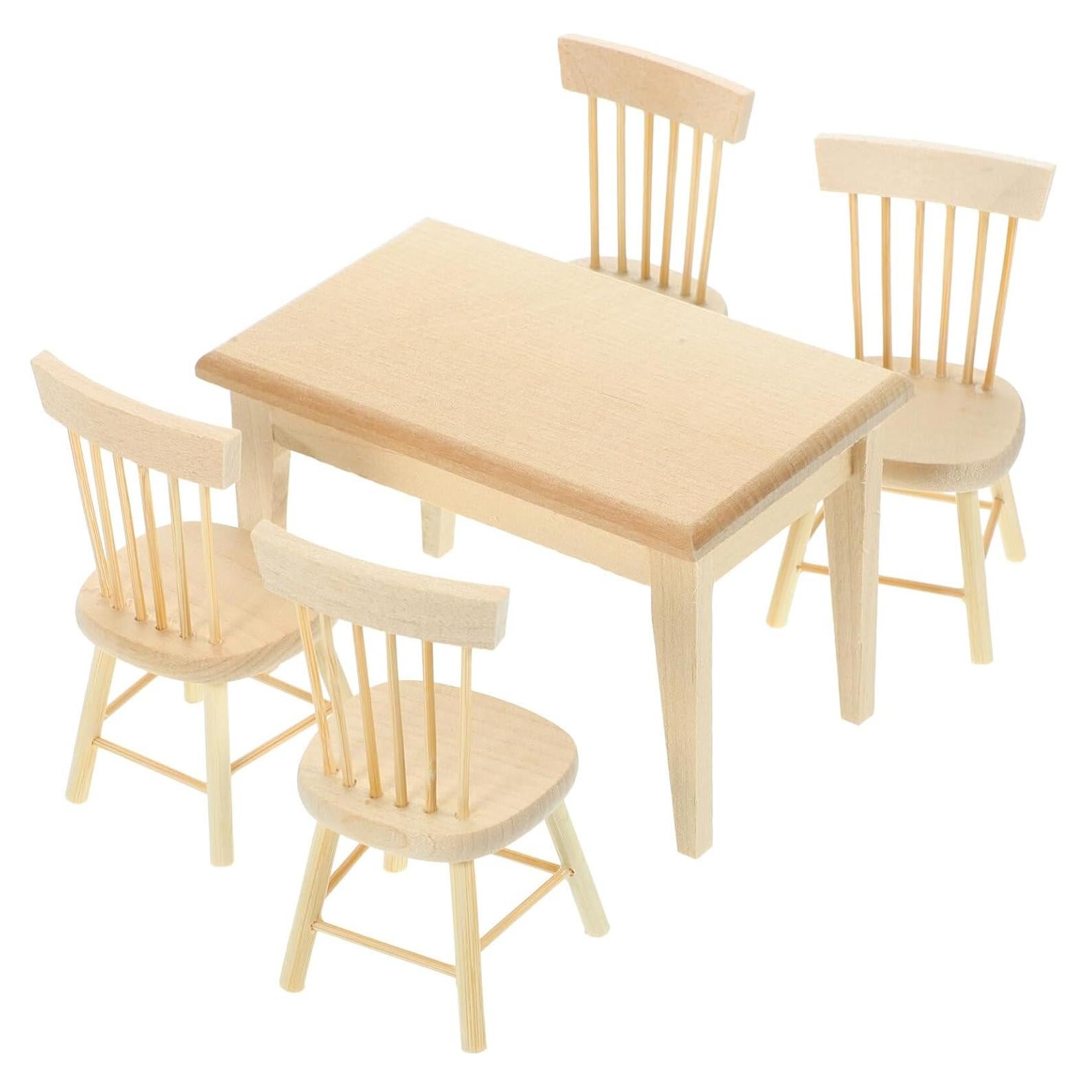 Juego de Muebles de Comedor Miniatura NUOBESTY 10x8.5cm