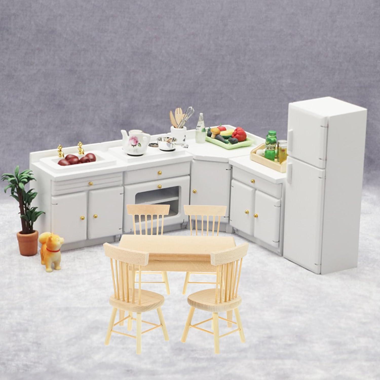 Juego de Muebles de Comedor Miniatura NUOBESTY 10x8.5cm