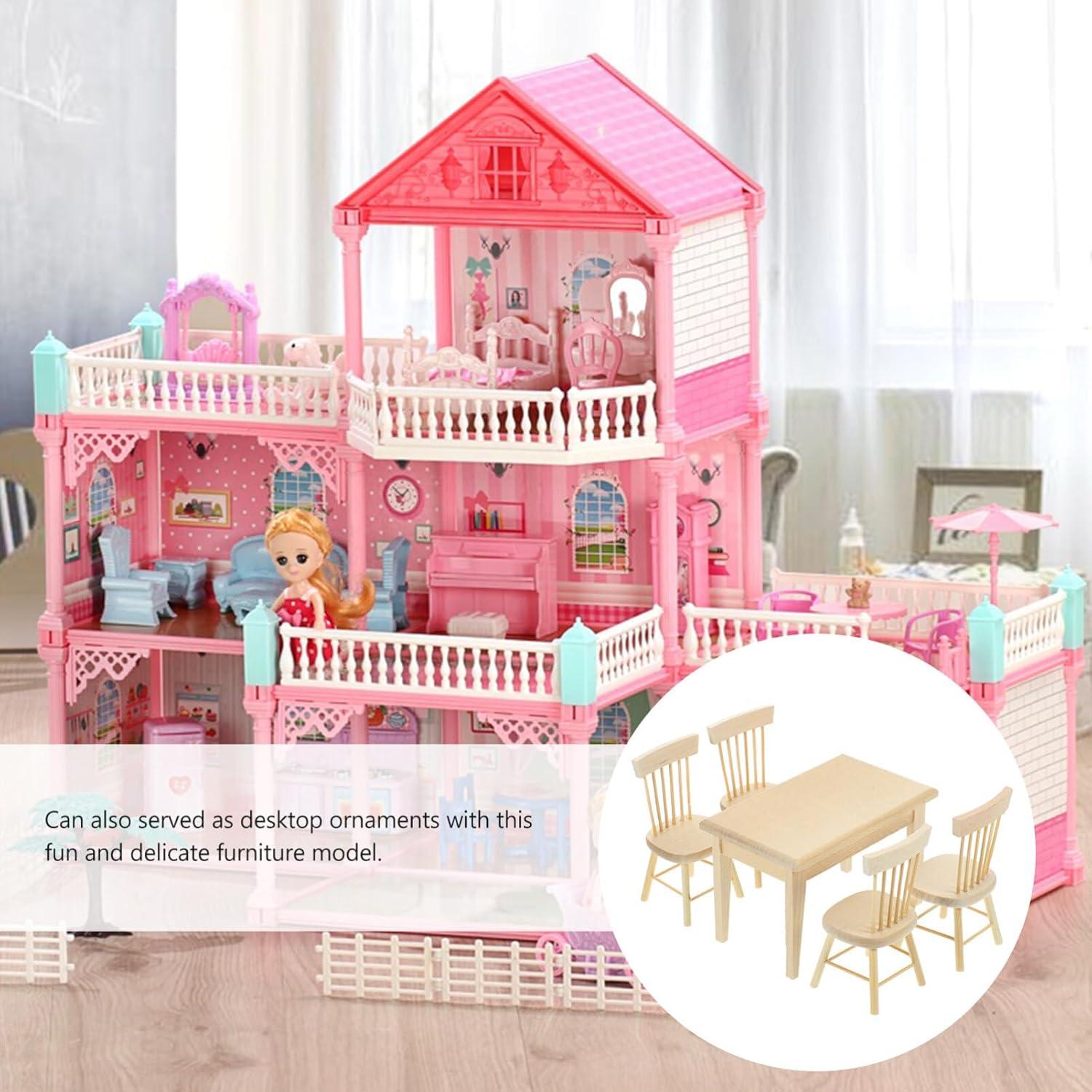 Juego de Muebles de Comedor Miniatura NUOBESTY 10x8.5cm