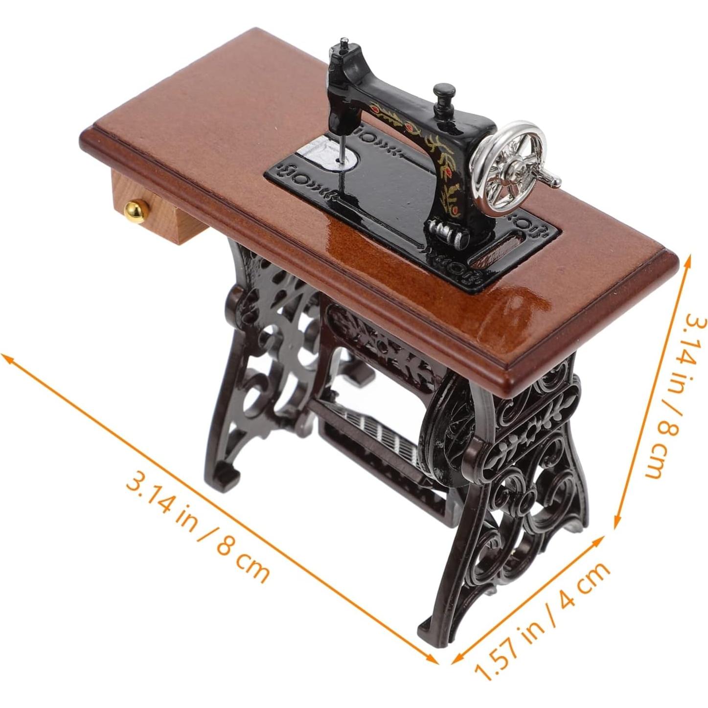 Máquina de Coser Miniatura Alipis 1:12 Juguete Decorativo