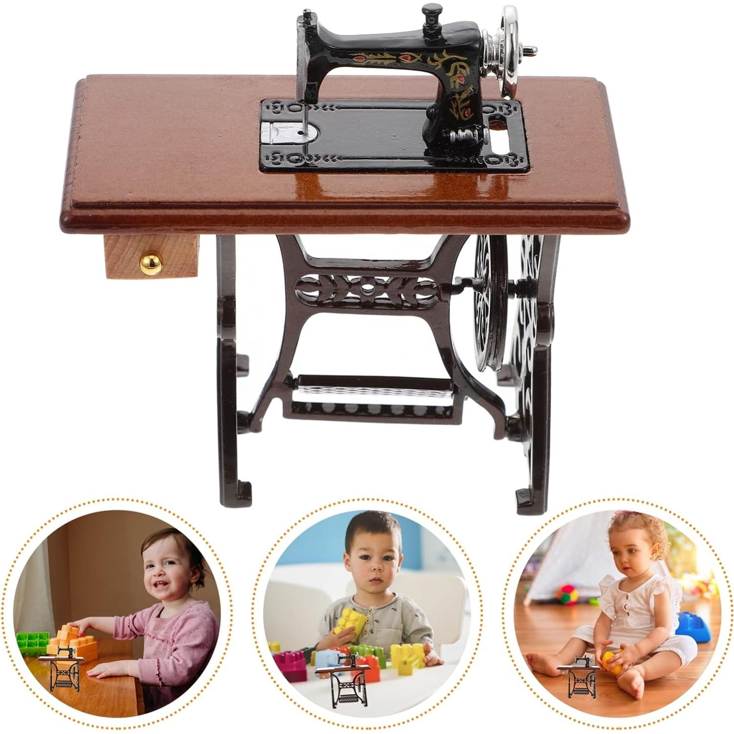 Máquina de Coser Miniatura Alipis 1:12 Juguete Decorativo
