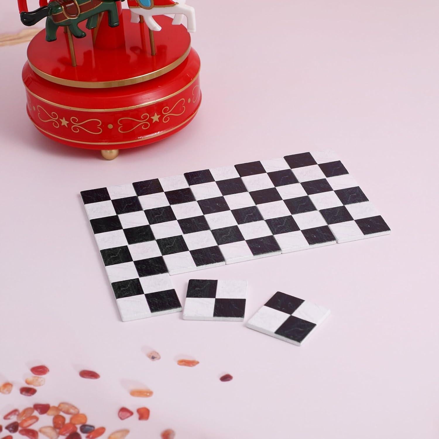 18 Piezas Mini Tablas de Piso Jojofuny para Casa de Muñecas