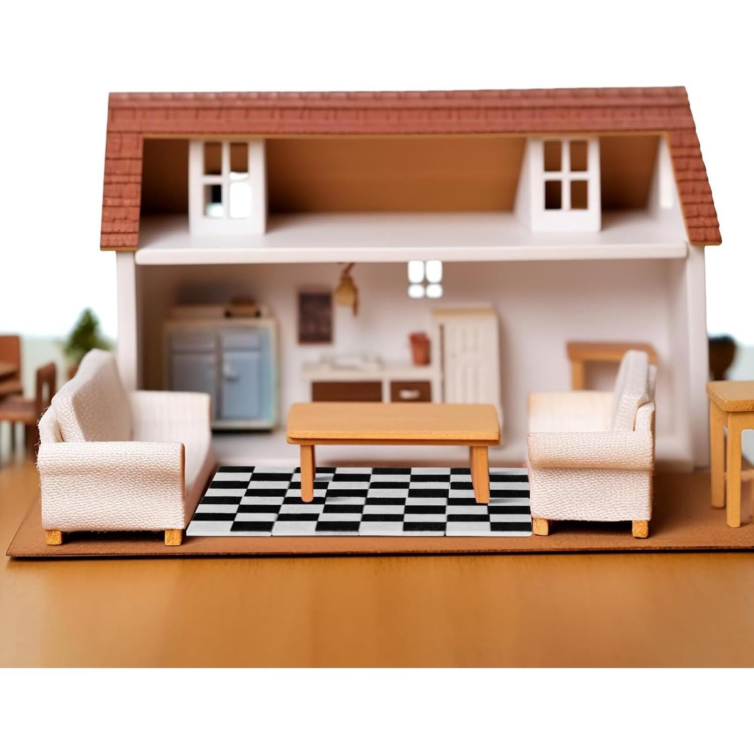 18 Piezas Mini Tablas de Piso Jojofuny para Casa de Muñecas