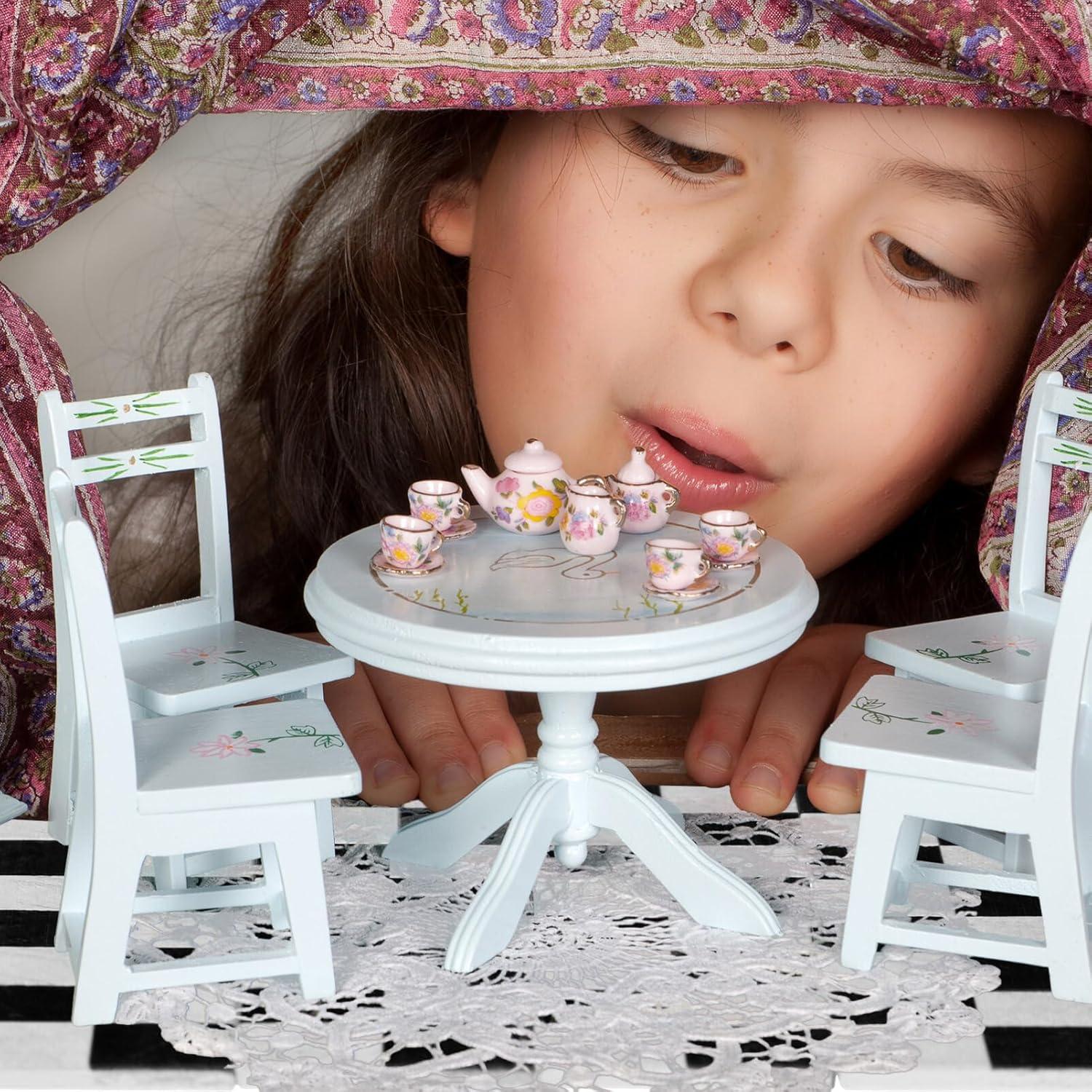 18 Piezas Mini Tablas de Piso Jojofuny para Casa de Muñecas