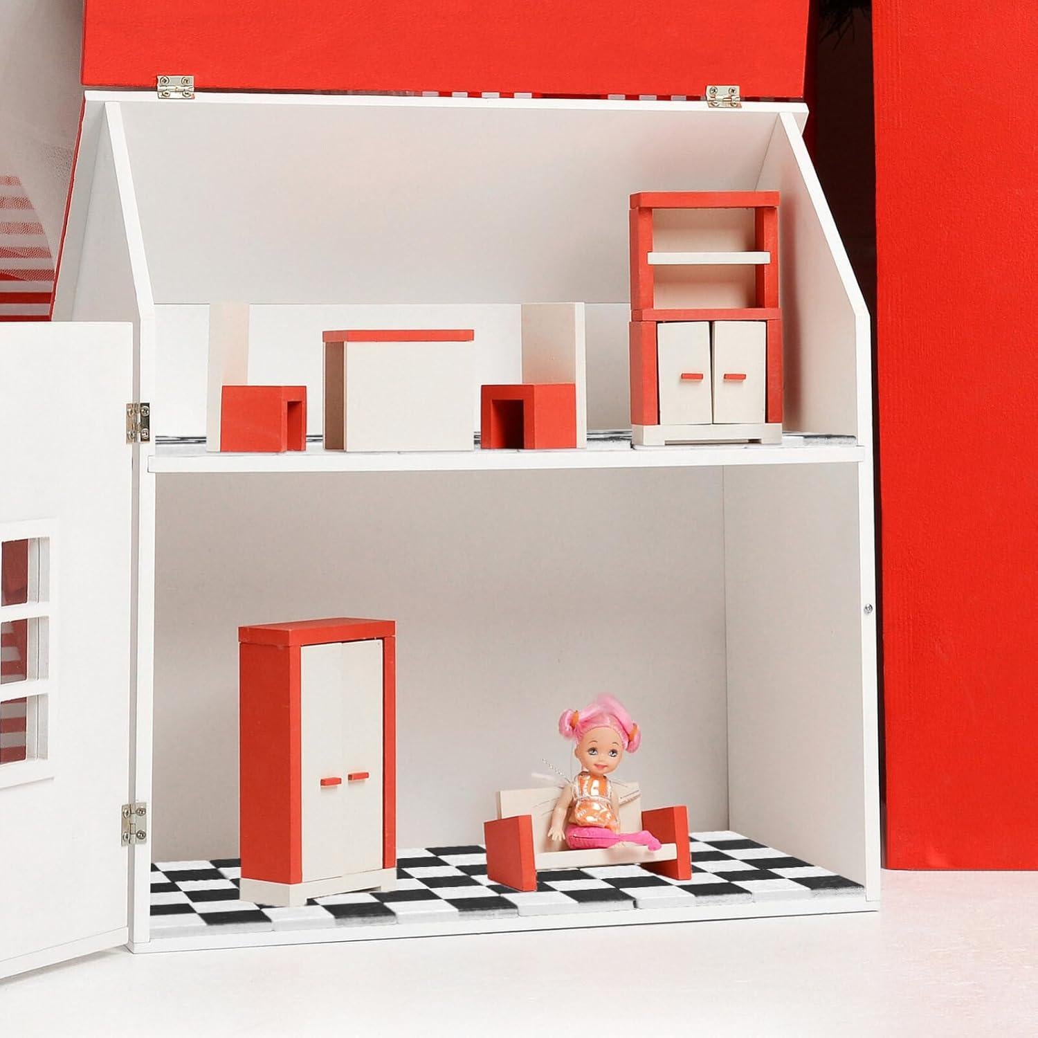 18 Piezas Mini Tablas de Piso Jojofuny para Casa de Muñecas