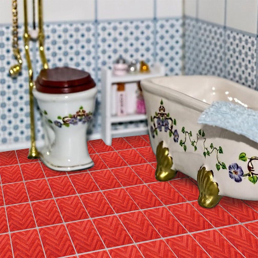 DOITOOL Suelo de Casa de Muñecas 27PCS Madera Decorativa