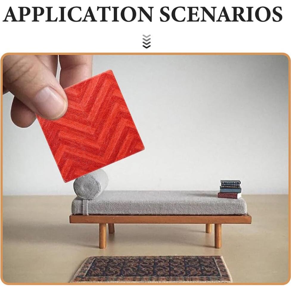 DOITOOL Suelo de Casa de Muñecas 27PCS Madera Decorativa