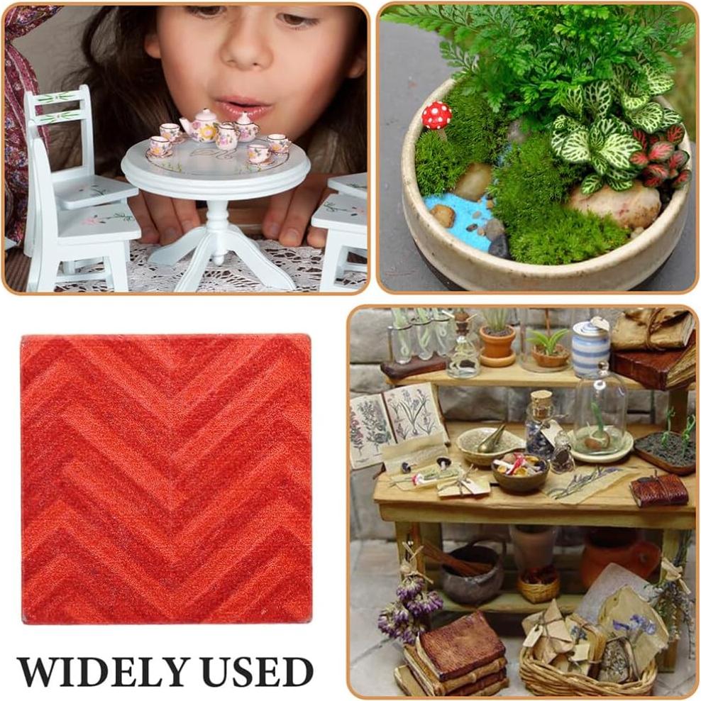 DOITOOL Suelo de Casa de Muñecas 27PCS Madera Decorativa