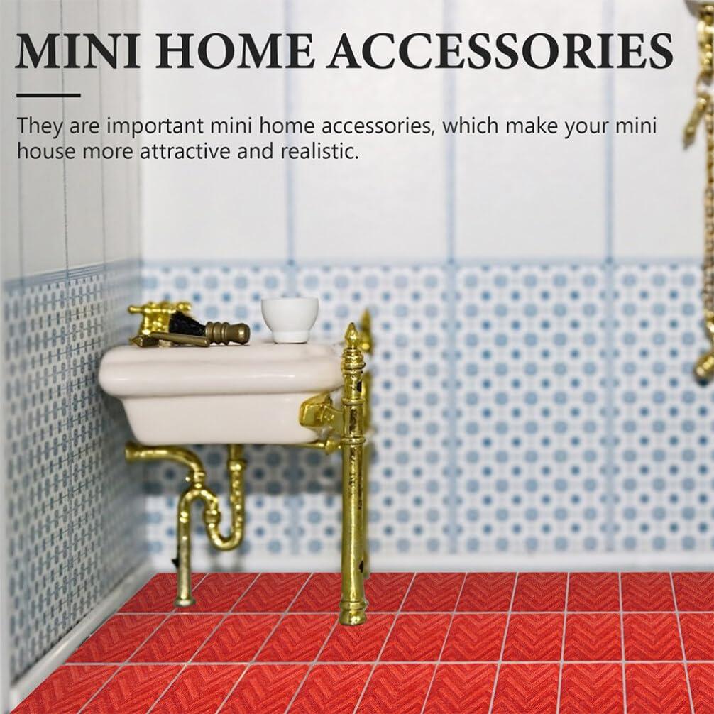 DOITOOL Suelo de Casa de Muñecas 27PCS Madera Decorativa