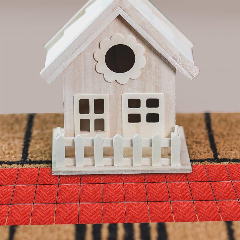 DOITOOL Suelo de Casa de Muñecas 27PCS Madera Decorativa