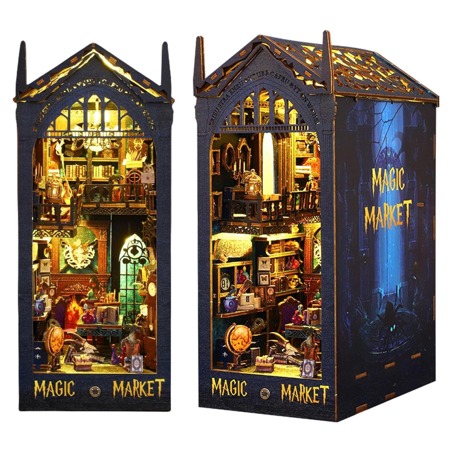 Kisoy Kit de Rincón de Libros 3D Decoración Estantería