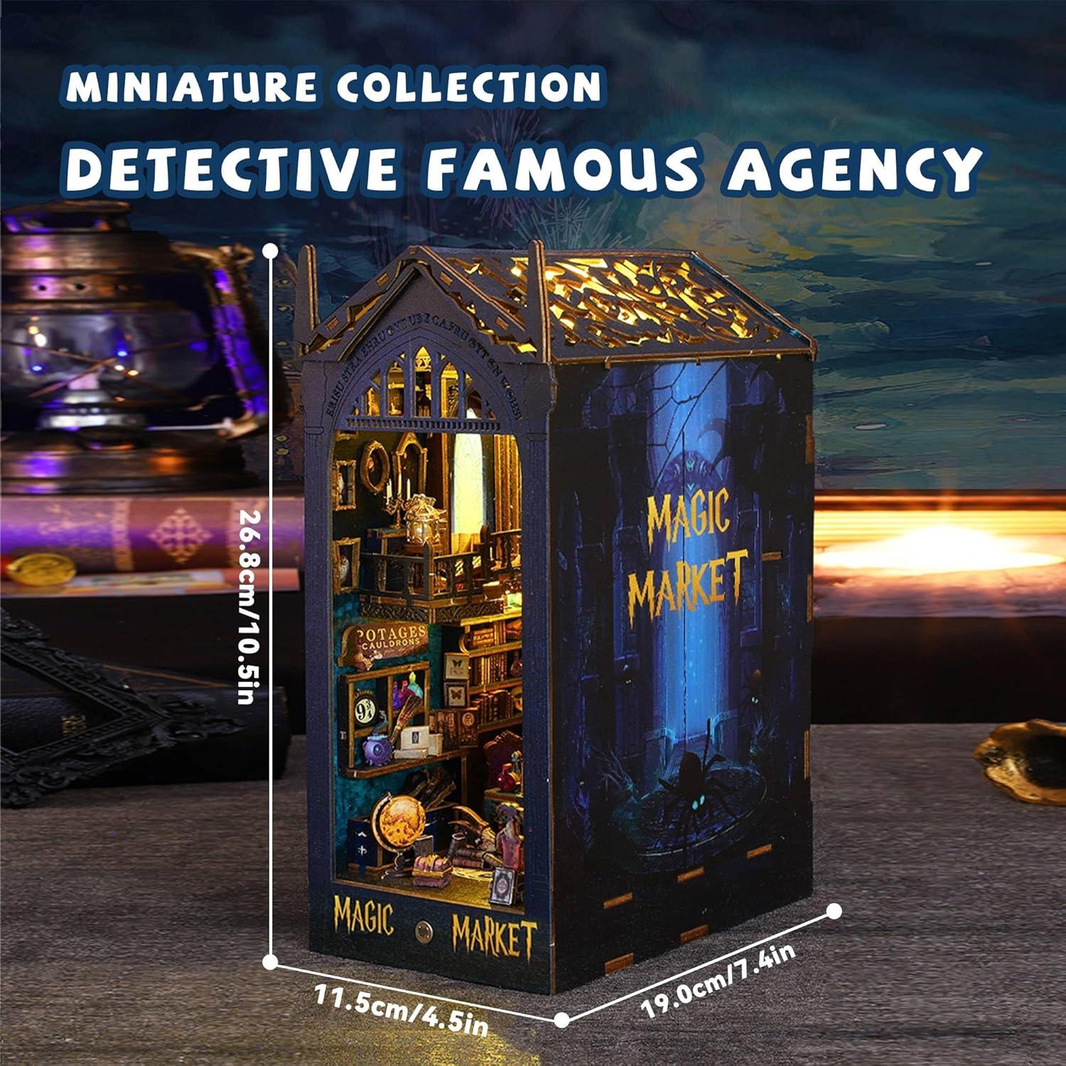 Kisoy Kit de Rincón de Libros 3D Decoración Estantería