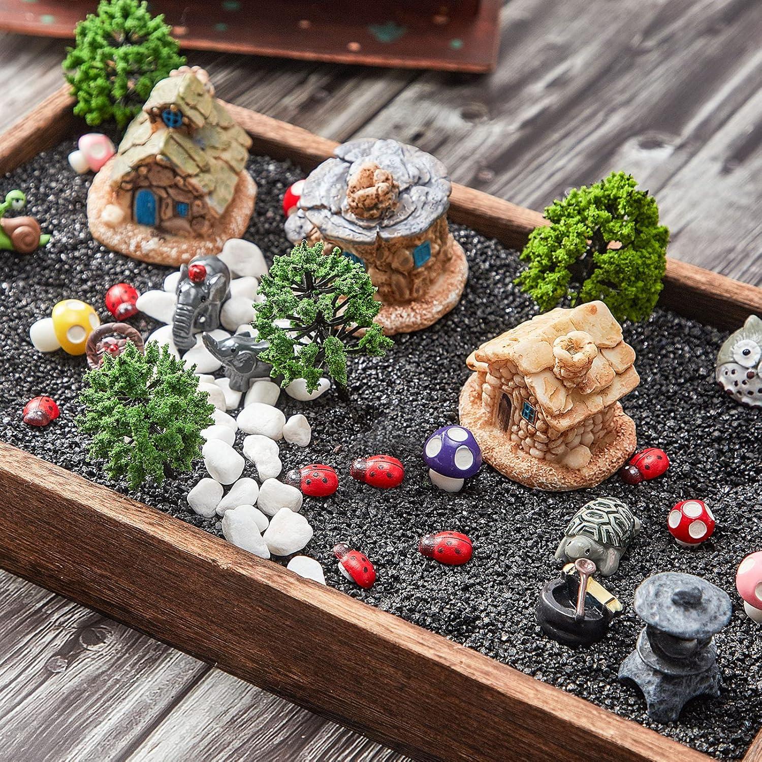 Sumind 44 Piezas Accesorios Jardín Miniatura Decoración