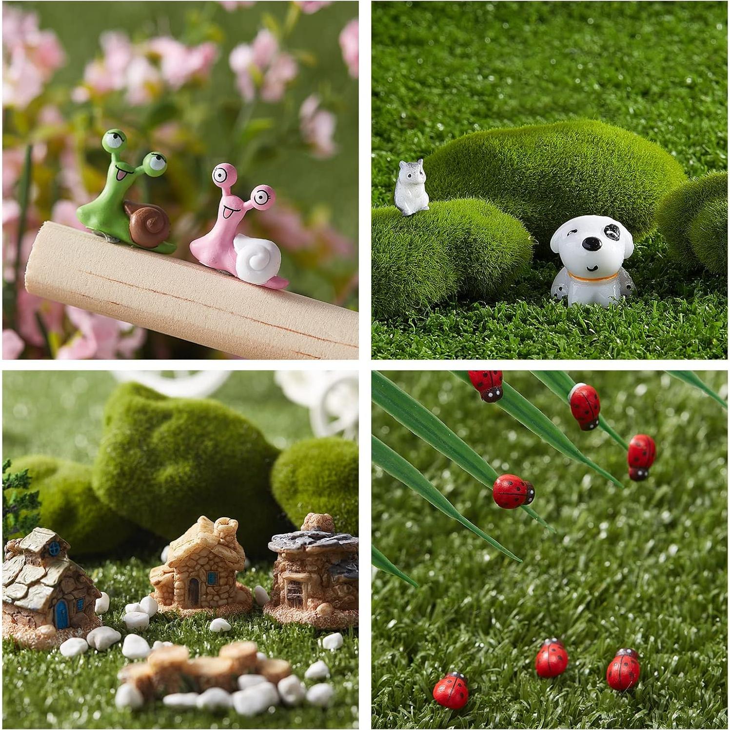 Sumind 44 Piezas Accesorios Jardín Miniatura Decoración