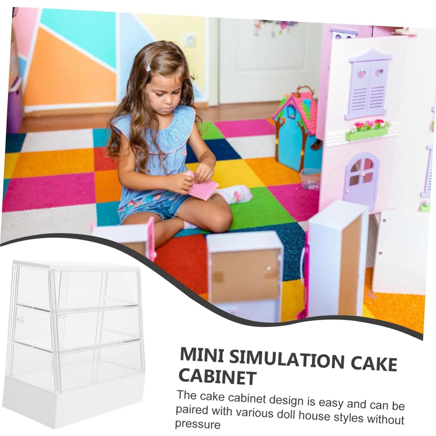 Cabinet Miniatura de Pastel Toyvian 13x13 cm para Casa de Muñecas
