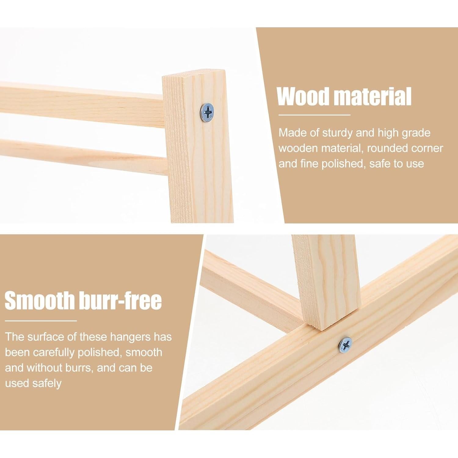 Perchero de Muñecas de Madera Operitacx 40cm Organizador