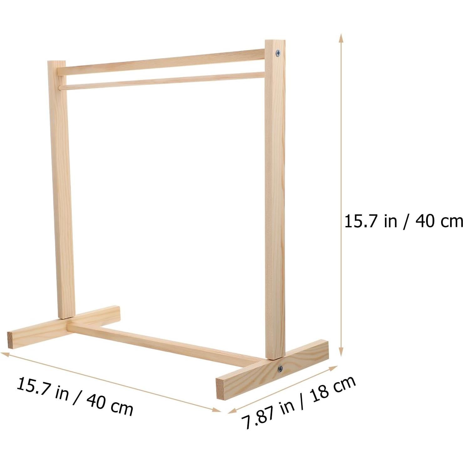 Perchero de Muñecas de Madera Operitacx 40cm Organizador