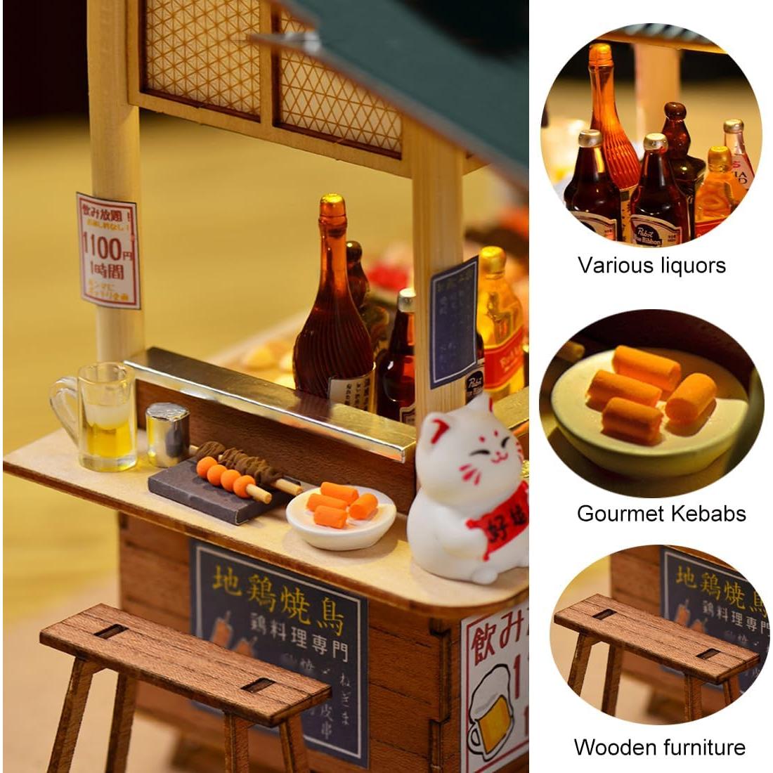 Kit Casa de Muñecas Miniatura DIY Cjeuxnr Restaurante Japonés