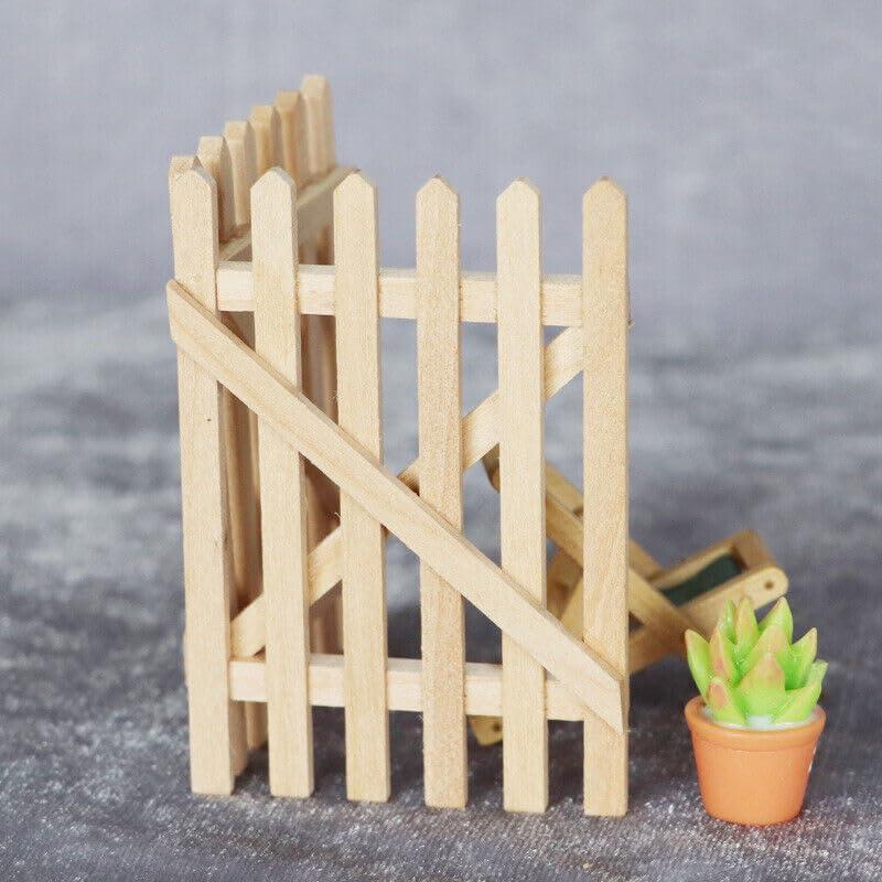 Valla de Jardín de Hadas UZPDWK de Madera 12,7 cm