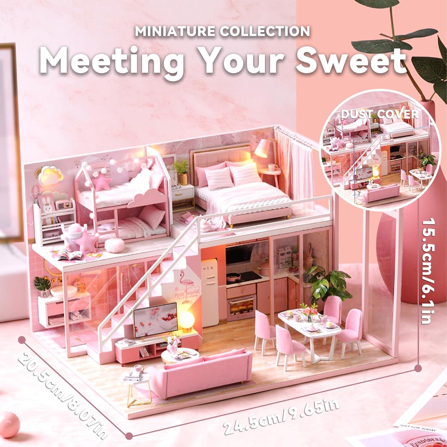 Kit Casa de Muñecas Miniatura Flever 24,38x20,57cm DIY