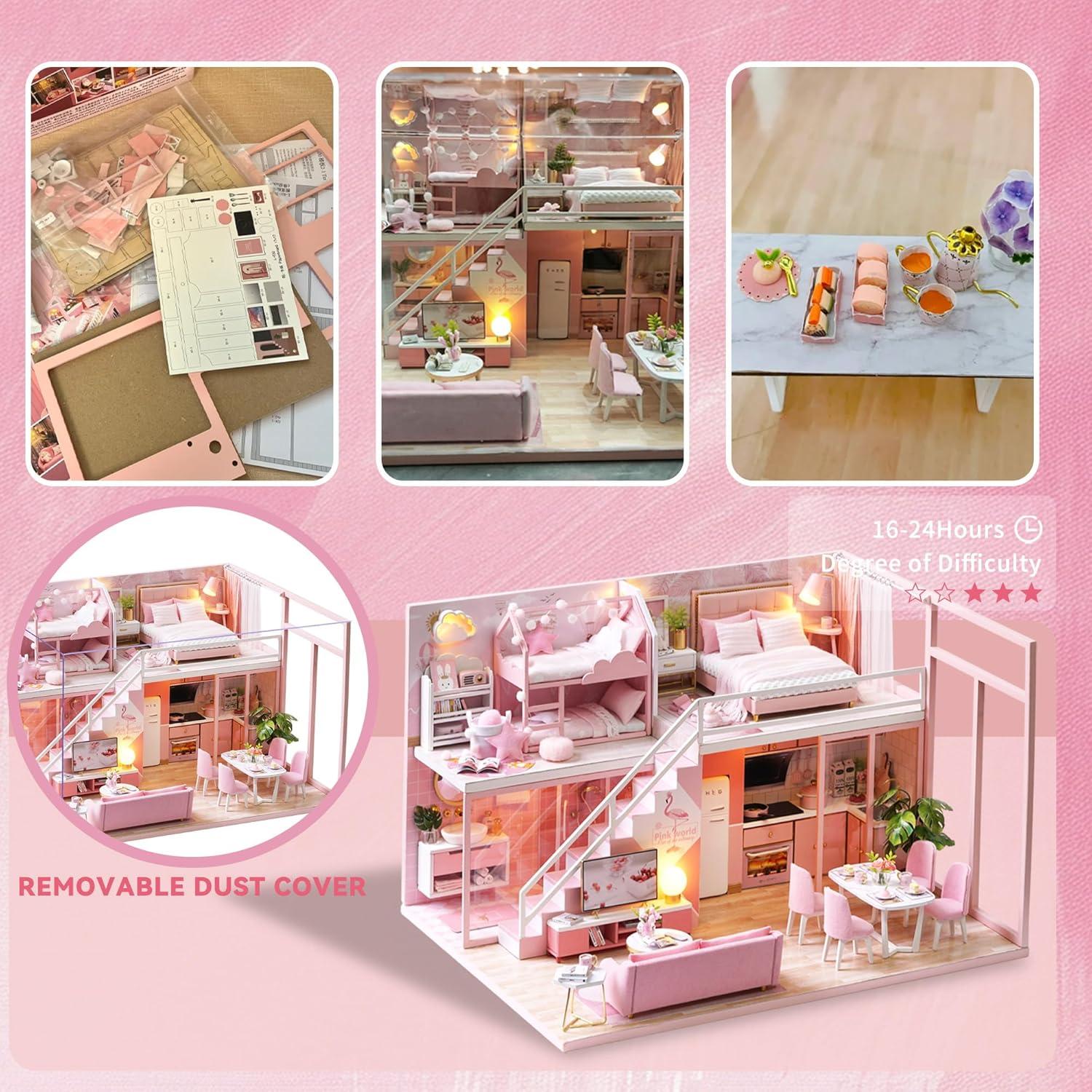 Kit Casa de Muñecas Miniatura Flever 24,38x20,57cm DIY