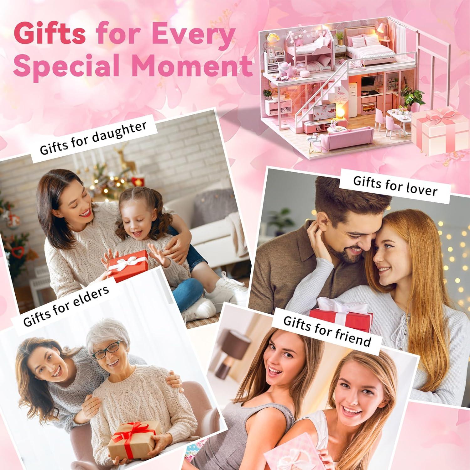 Kit Casa de Muñecas Miniatura Flever 24,38x20,57cm DIY