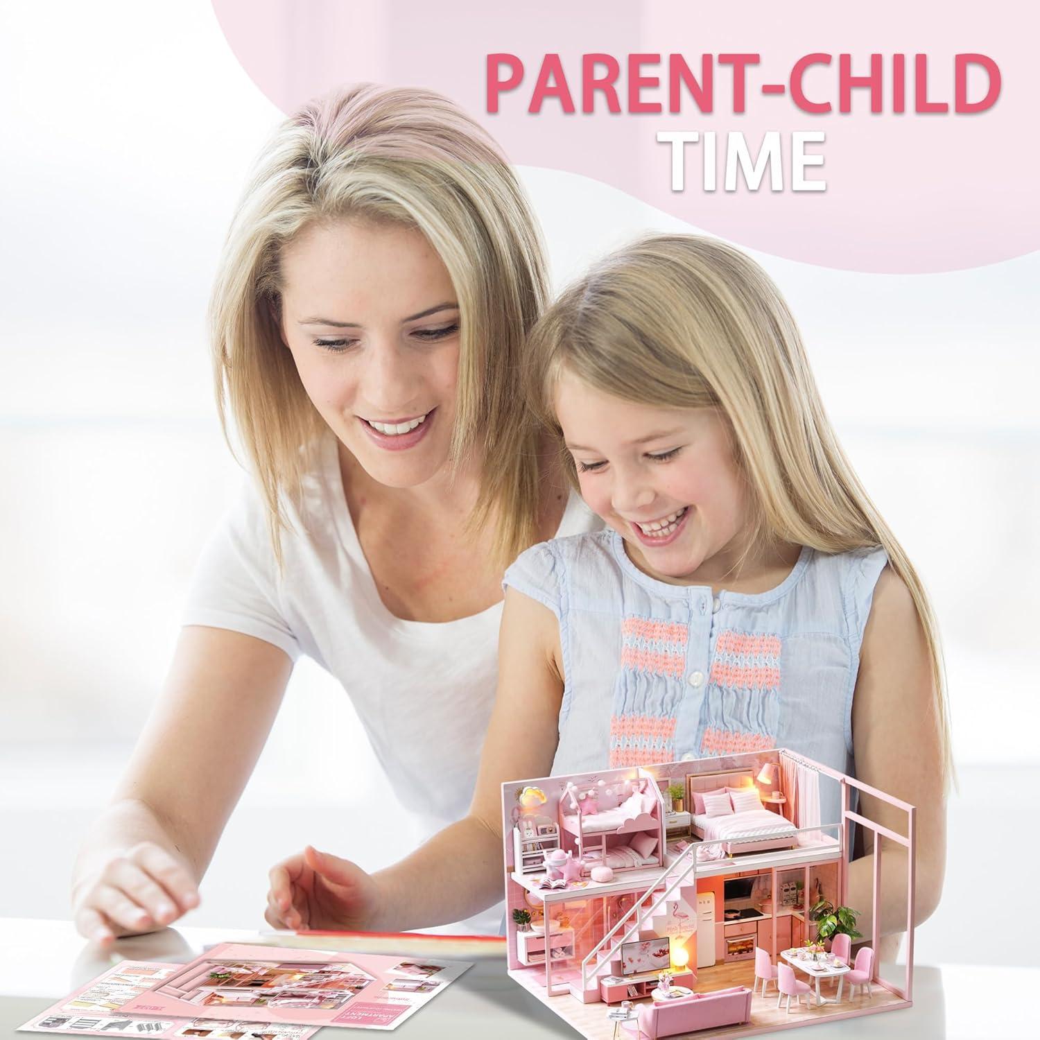 Kit Casa de Muñecas Miniatura Flever 24,38x20,57cm DIY