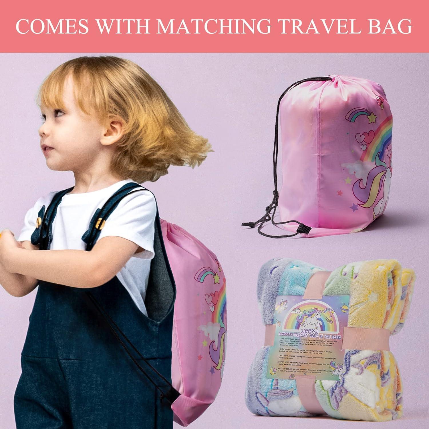 Manta Luminosa LIFEYJ Unicornio Rosa 127x152 cm