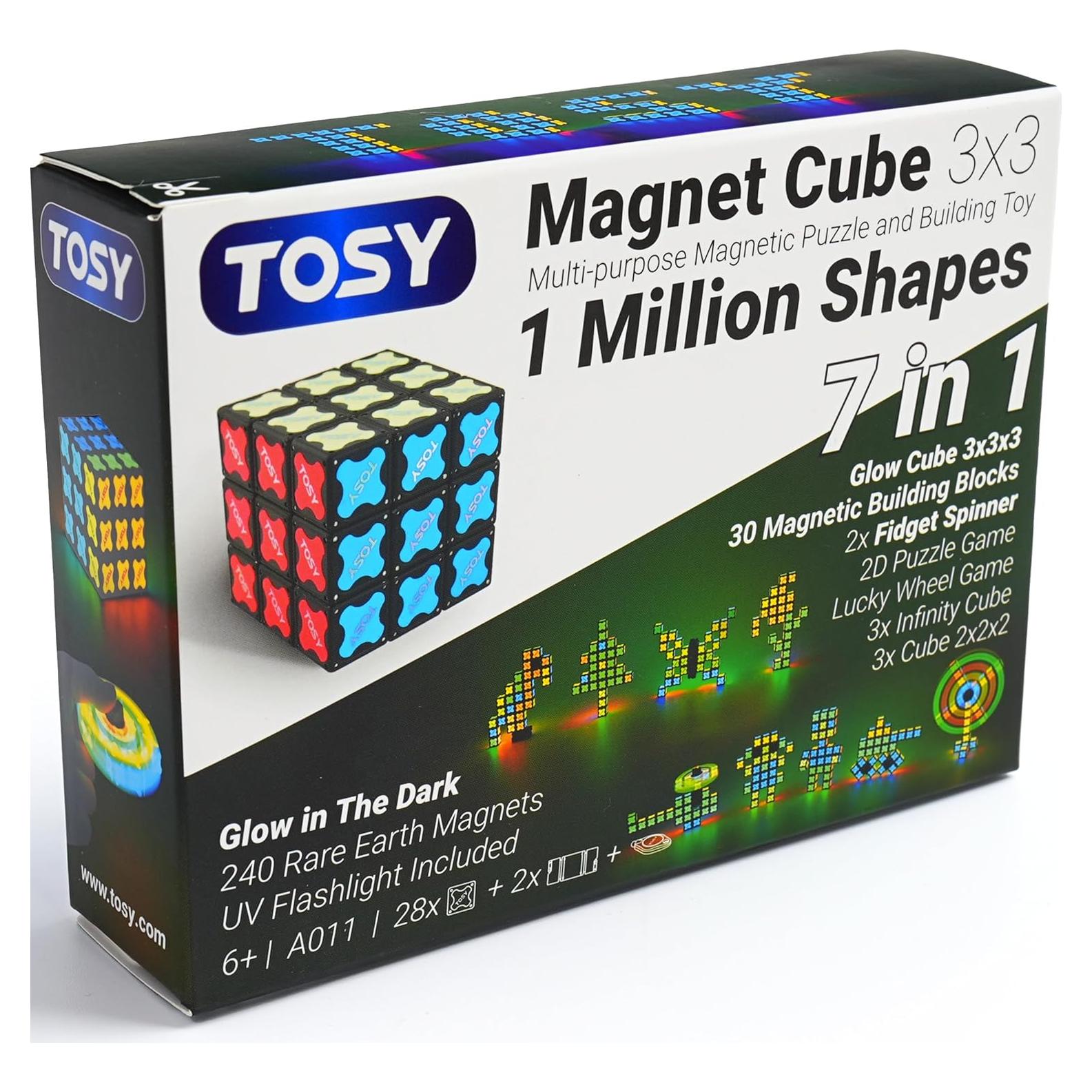 Cubo Magnético TOSY 3x3 - 240 Imanes, Juguete 7 en 1