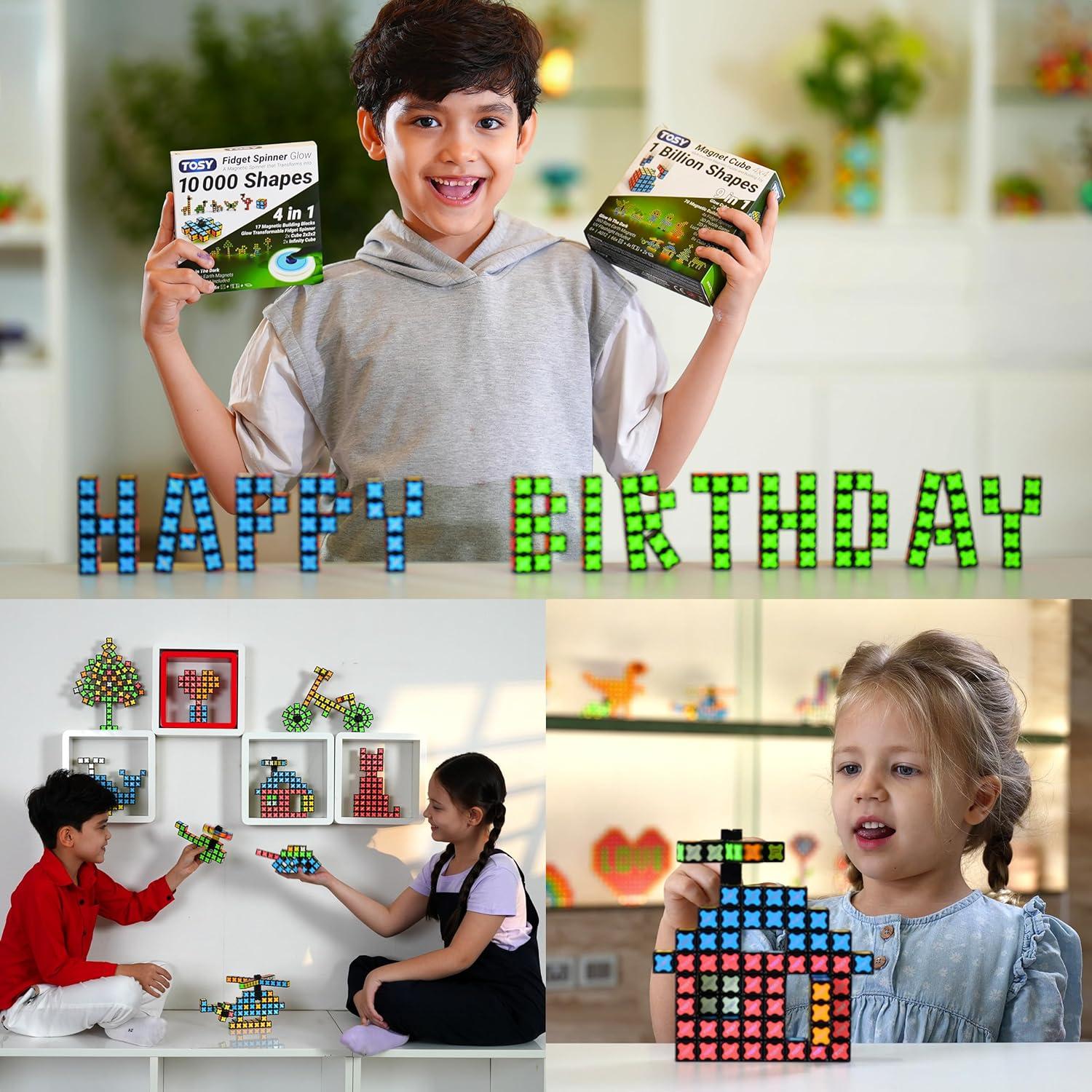 Cubo Magnético TOSY 3x3 - 240 Imanes, Juguete 7 en 1