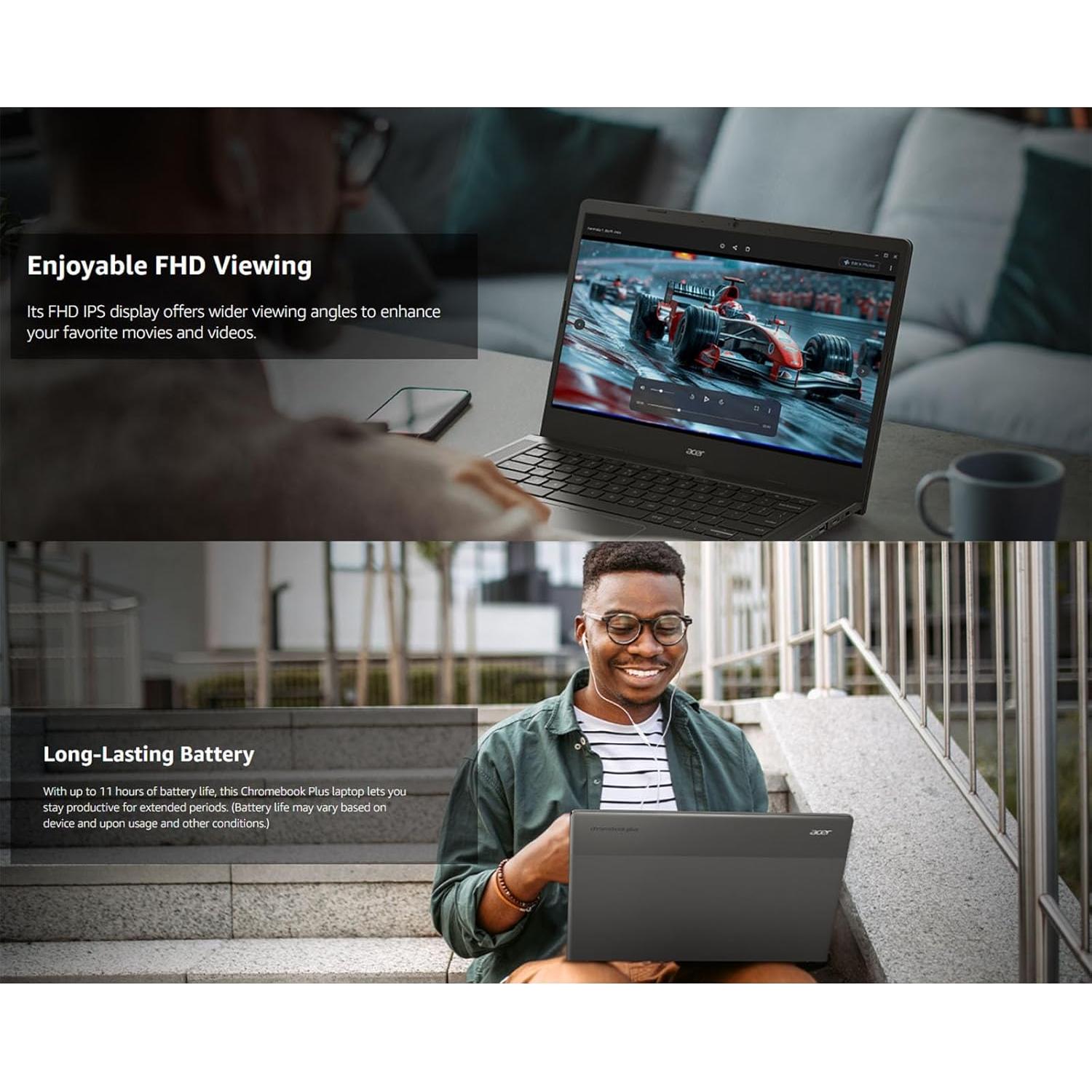 Acer Chromebook Plus 514 - 14" Táctil - 8GB RAM - 256GB SSD