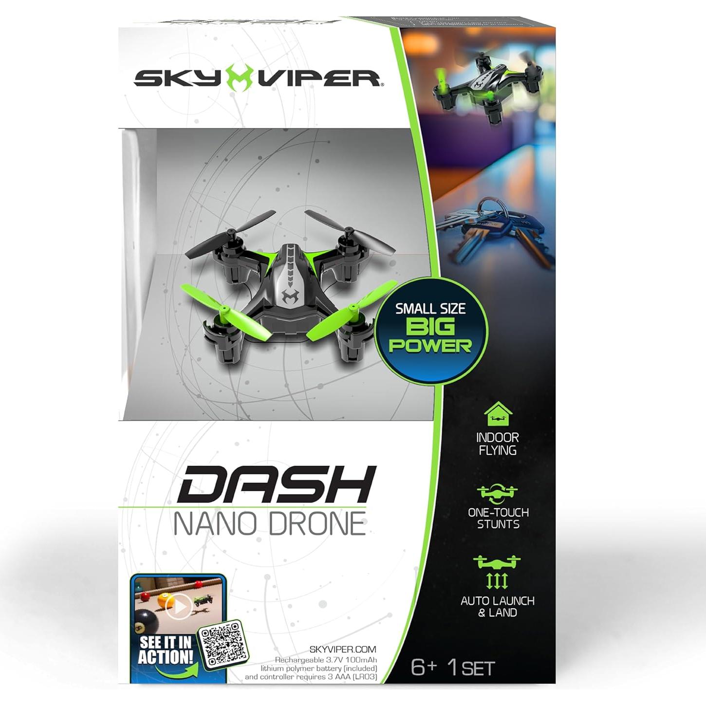 Dron Nano Sky Viper 18774 Negro/Verde 0.22 kg
